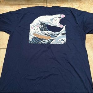 Ripndip Blue Short Sleeve Tee with Iconic Wave Design